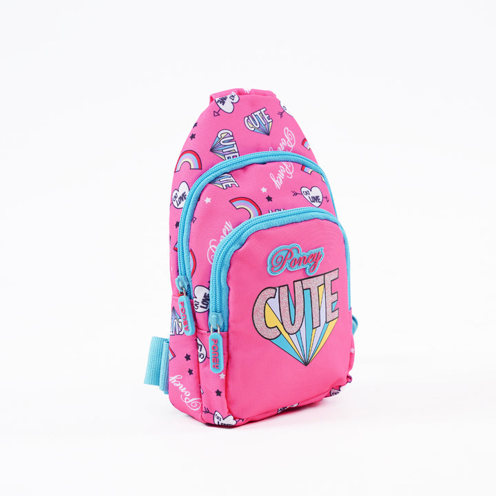 Poney Girls Pink Rainbow Cute Sling Bag KG078