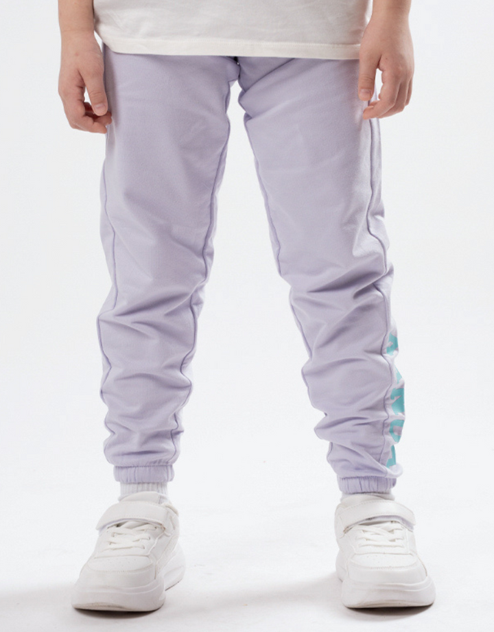 Poney Boys Purple Side Print Logo Cut & Sew Jogger