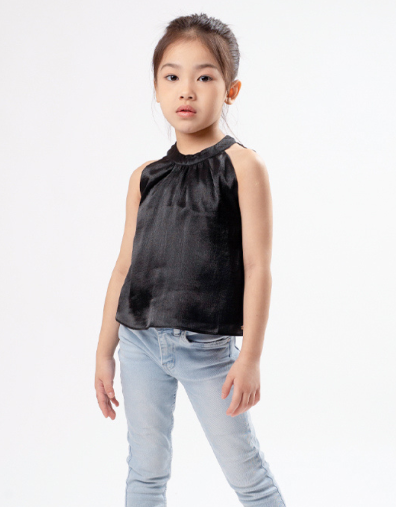 Shimmer Halted Sleeveless Blouse