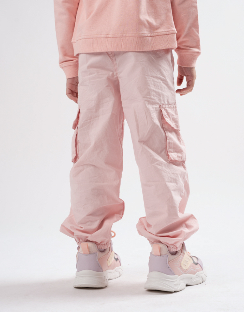 Poney Girls Light Pink Cargo Long Pants