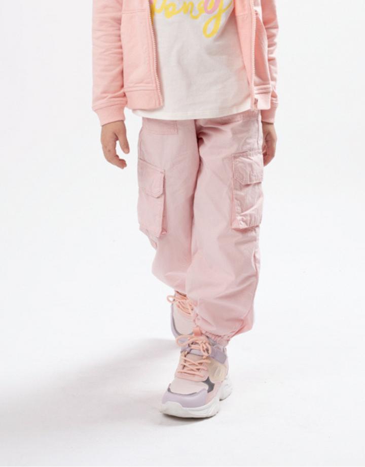 Poney Girls Light Pink Cargo Long Pants