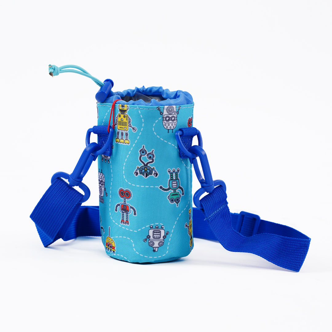 Poney Boys Turquoise Robot Friends Bottle Holder TB026