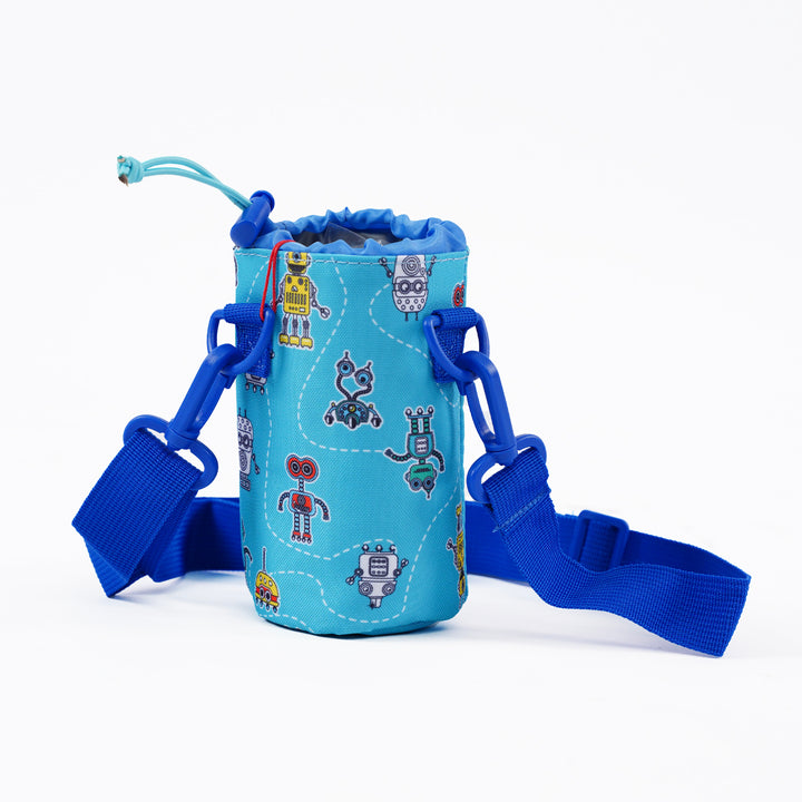 Poney Boys Turquoise Robot Friends Bottle Holder TB026