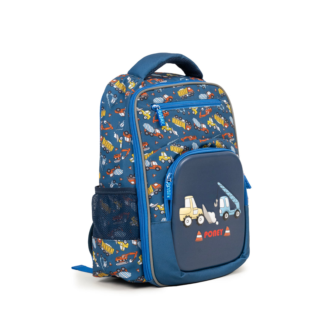 Poney Boys Navy Trucks 14" Backpack TB030