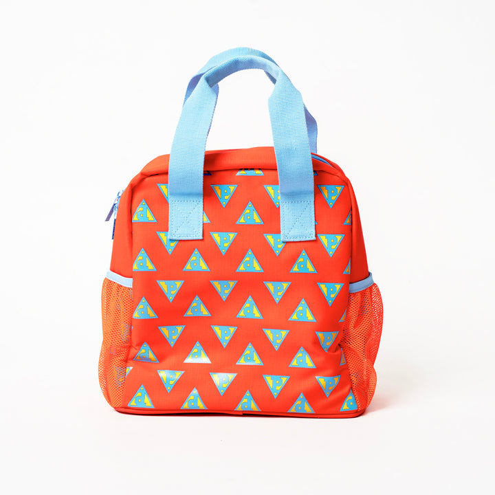 Poney Girls Orange Poney Logo Full Print Single Zipper Lunch Bag TG007