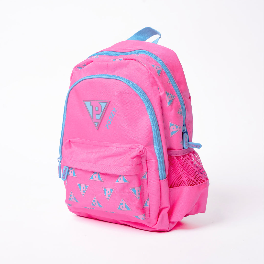 Poney Girls Pink Poney Logo Printed 14'' Backpack Bag TG010