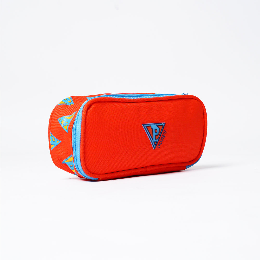 Poney Girls Orange Poney Logo Printed Pencil Case TG016