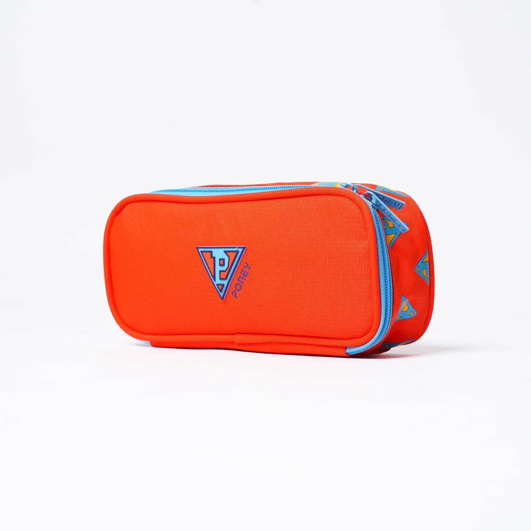 Poney Girls Orange Poney Logo Printed Pencil Case TG016