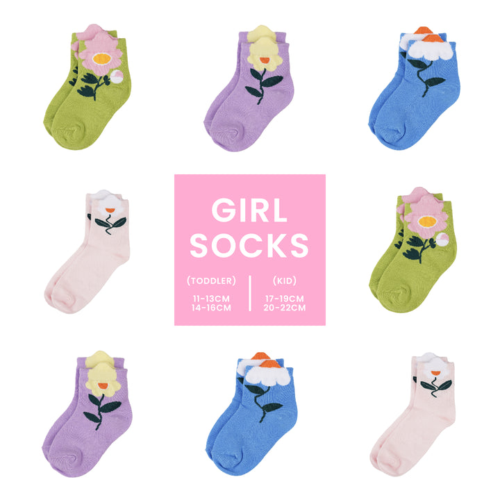 Poney Girls Comfortable Flower Socks