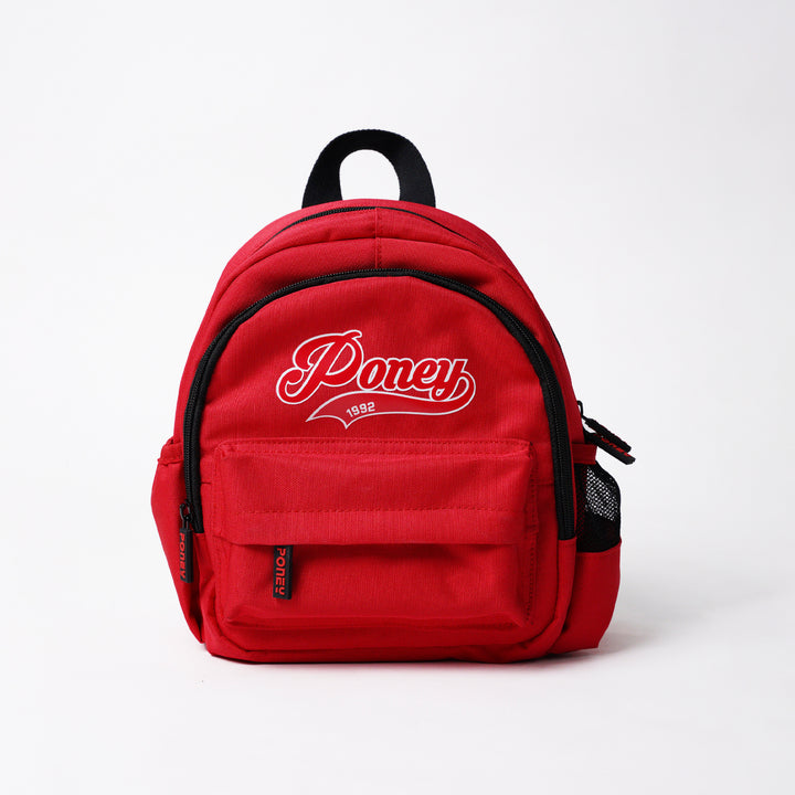 Poney Unisex Red Classic Poney 1992 Logo 10" Backpack Bag TB071