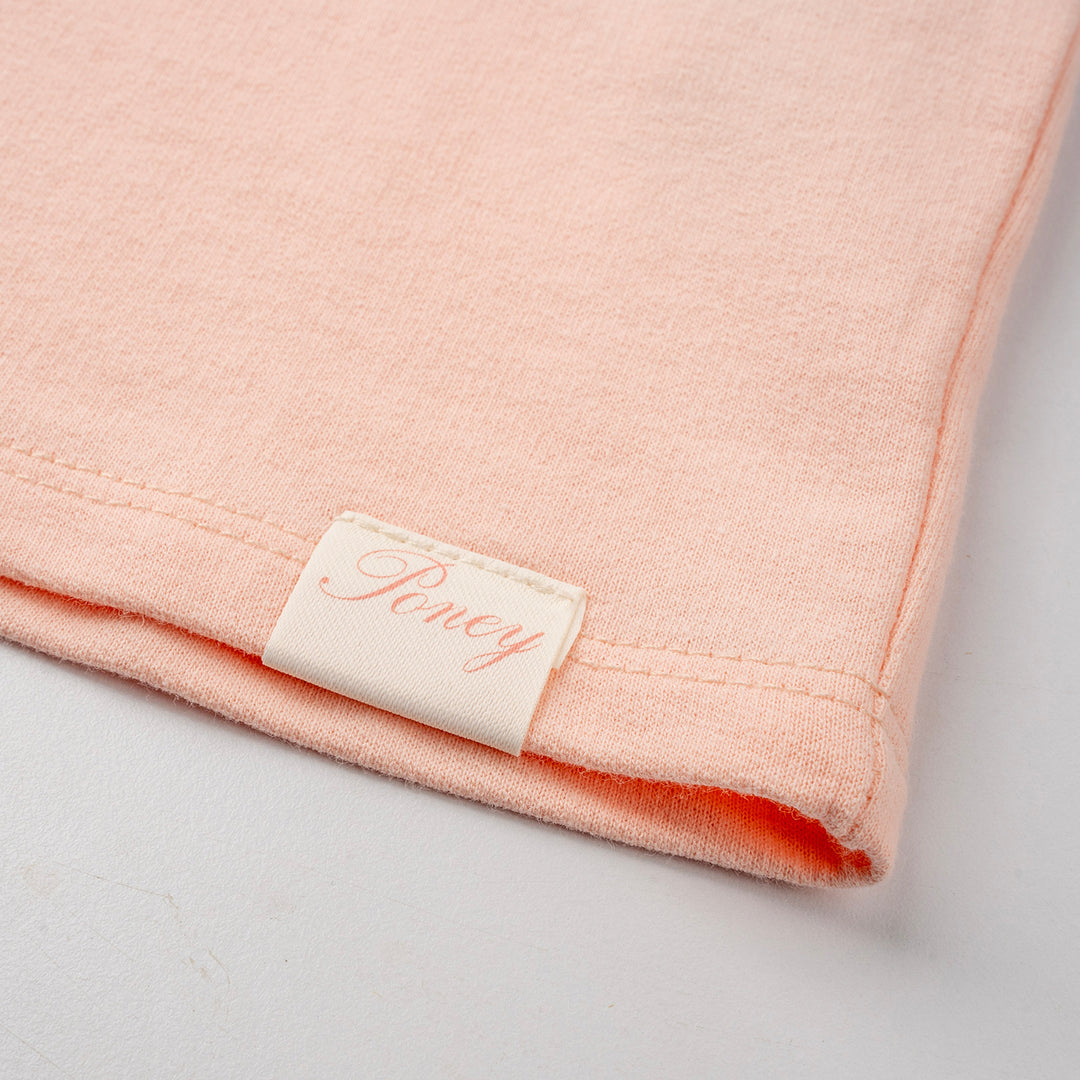 Poney Girls Light Orange Long Sleeve Sweatshirts with Drawstring