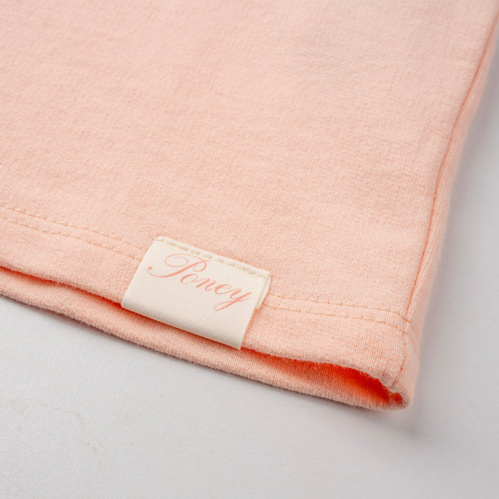 Poney Girls Light Orange Long Sleeve Sweatshirts with Drawstring