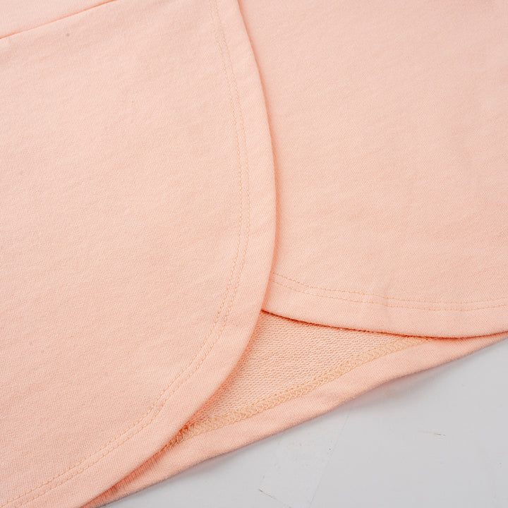 Poney Girls Light Orange Long Sleeves Top with Petal Cut Back