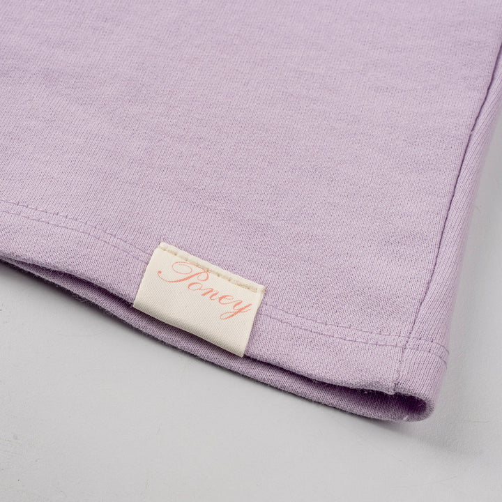 Poney Girls Light Purple Long Sleeve Sweatshirts with Drawstring