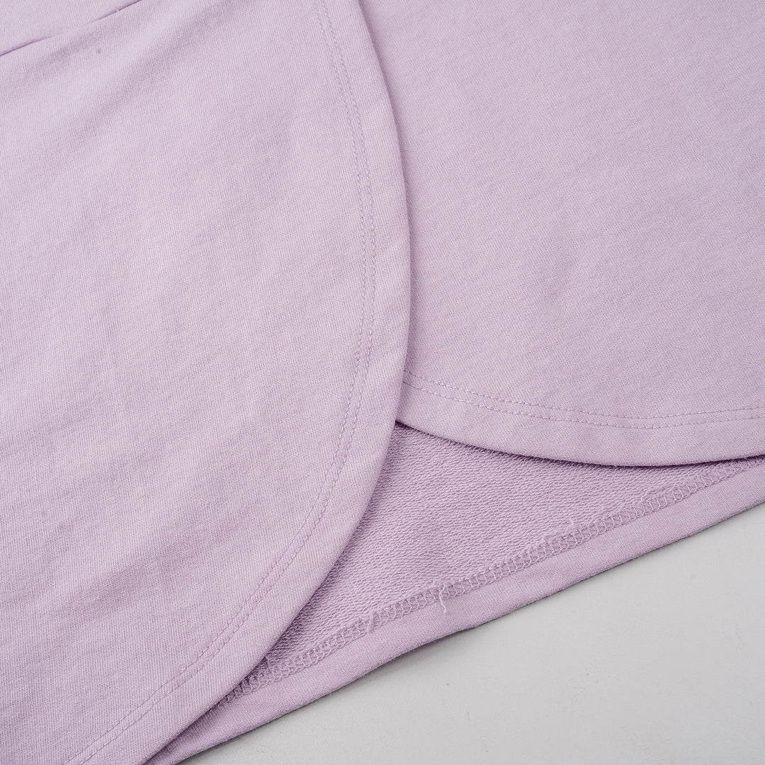 Poney Girls Light Purple Long Sleeves Top with Petal Cut Back