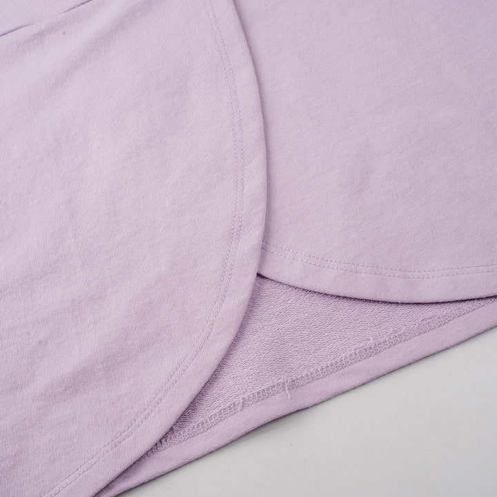 Poney Girls Light Purple Long Sleeves Top with Petal Cut Back