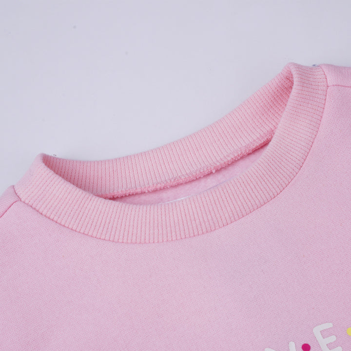 Poney Girls Pink Printed Sweatshirt