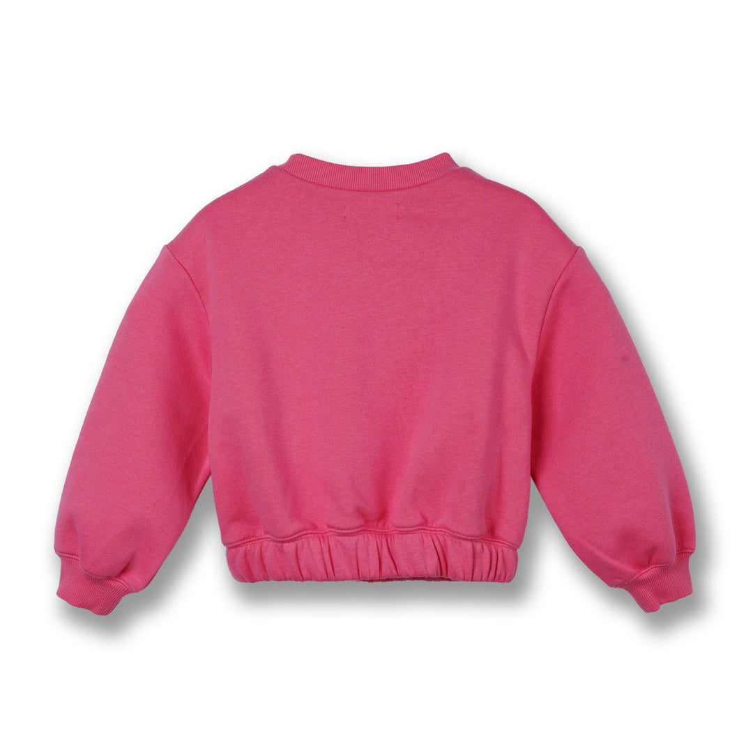 Poney Girls Fuchsia Printed Sweatshirt