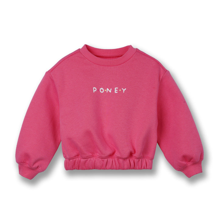 Poney Girls Fuchsia Printed Sweatshirt