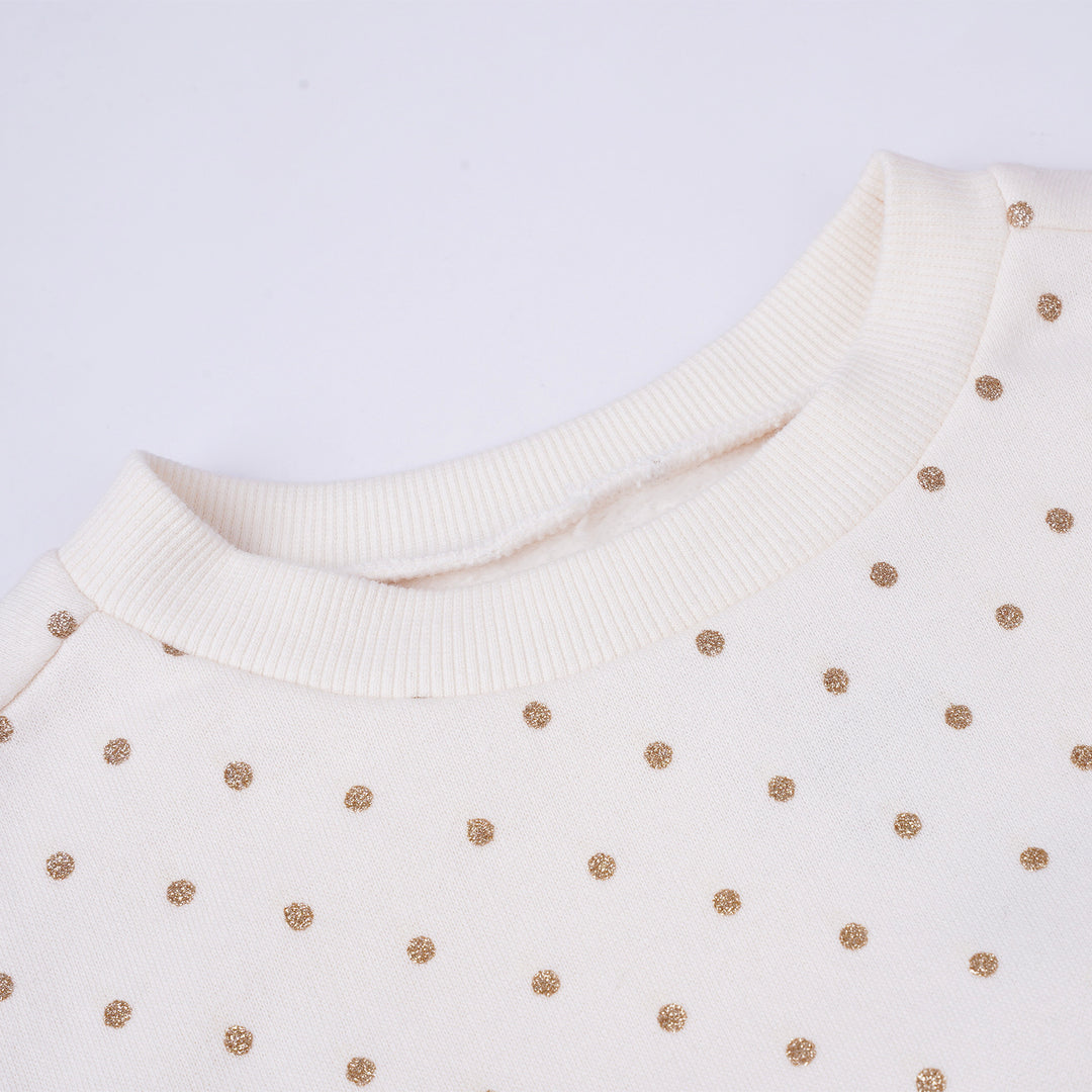 Poney Girls Cream Printed Sweatshirt