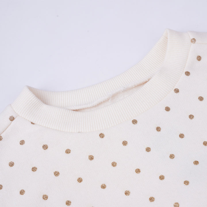 Poney Girls Cream Printed Sweatshirt