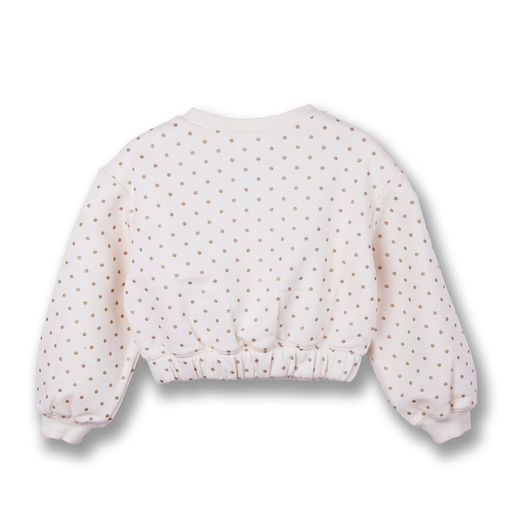 Poney Girls Cream Printed Sweatshirt
