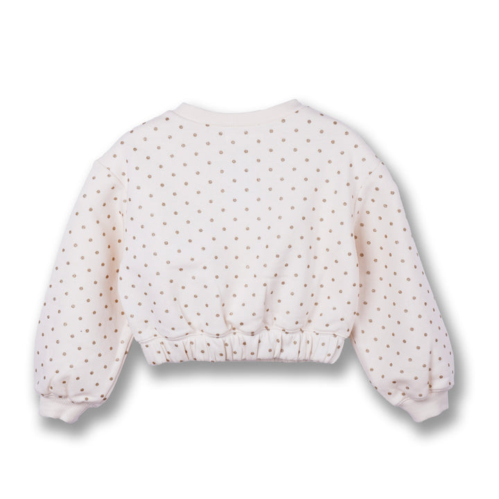 Poney Girls Cream Printed Sweatshirt