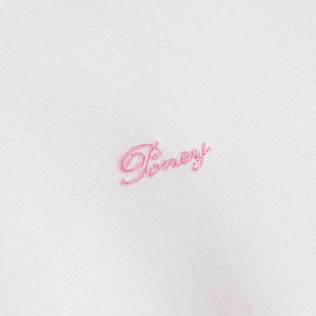 Poney Girls Cream Cropped Hooded Sweatshirt