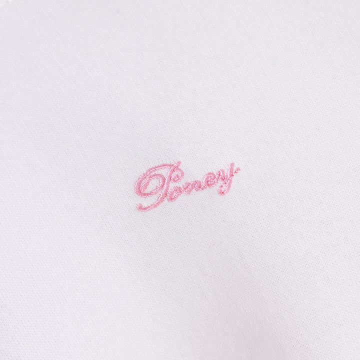 Poney Girls Cream Cropped Hooded Sweatshirt