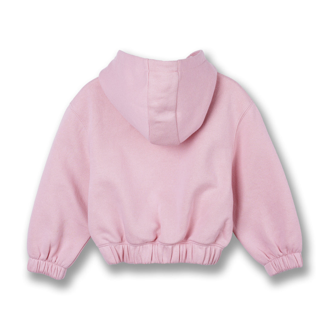 Poney Girls Pink Cropped Hooded Sweatshirt
