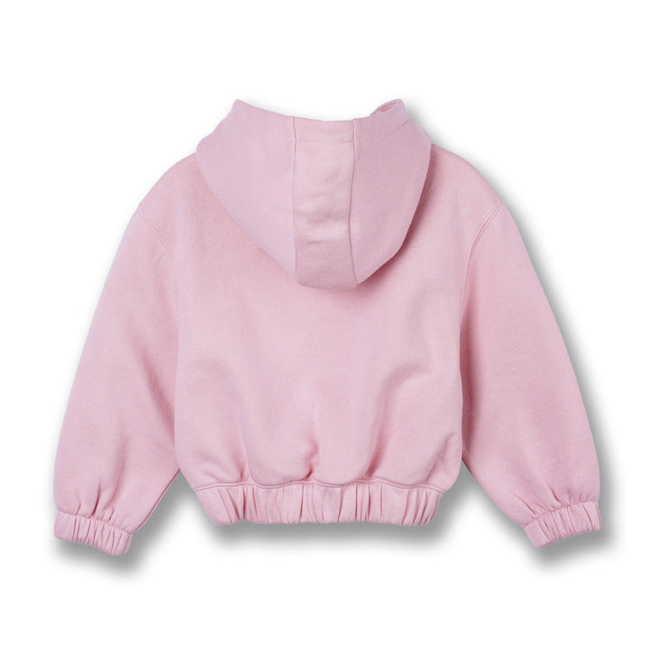Poney Girls Pink Cropped Hooded Sweatshirt