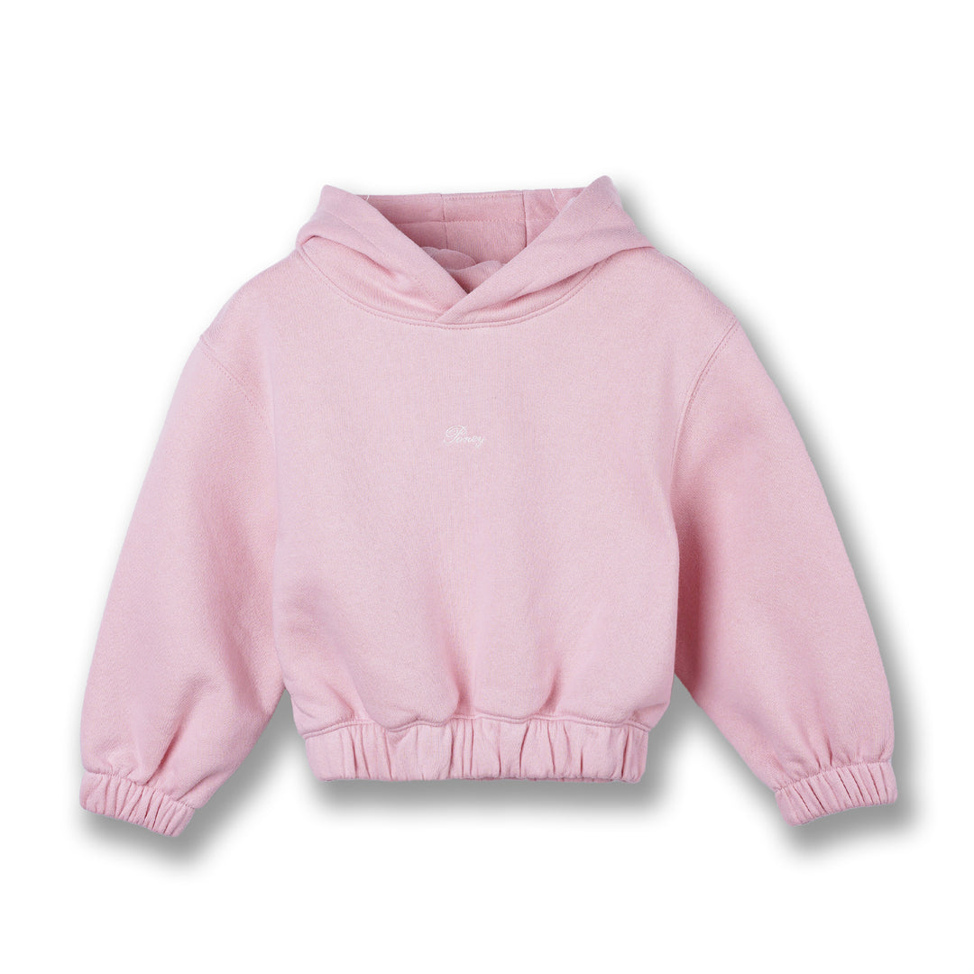 Poney Girls Pink Cropped Hooded Sweatshirt
