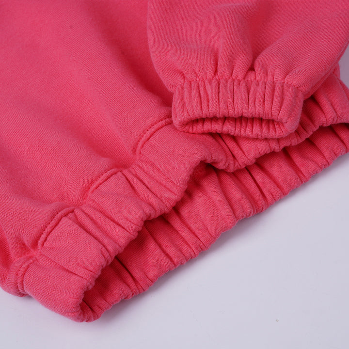 Poney Girls Fuchsia Cropped Hooded Sweatshirt