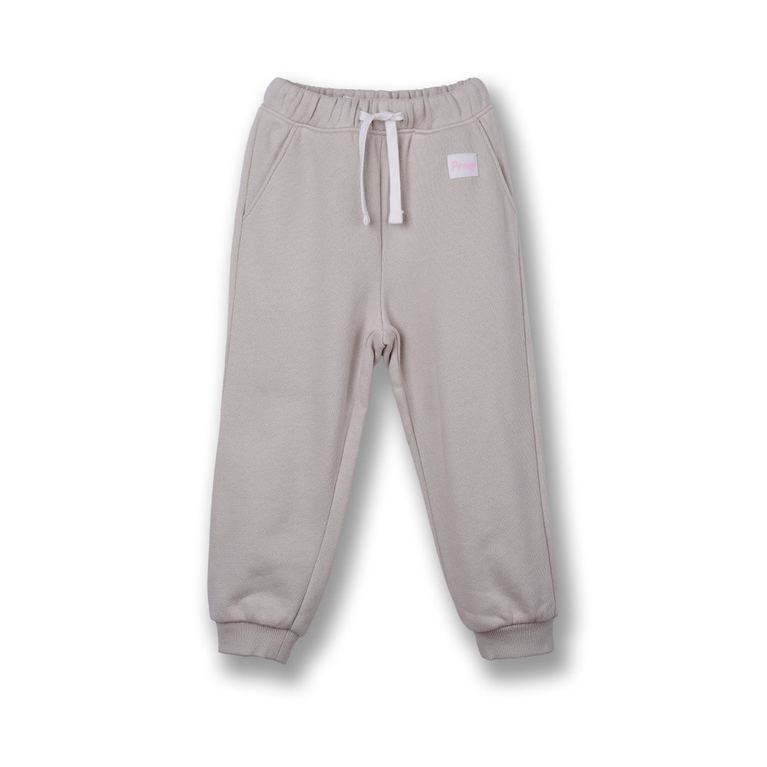 Poney Girls Khaki Jogger Pants with Drawstrings