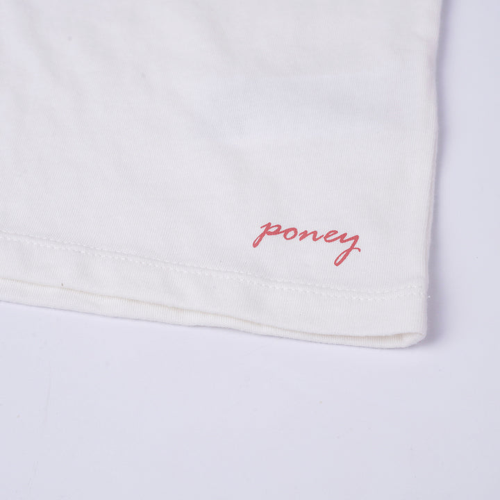 Poney Girls White Ruffled Sleeveless Tee