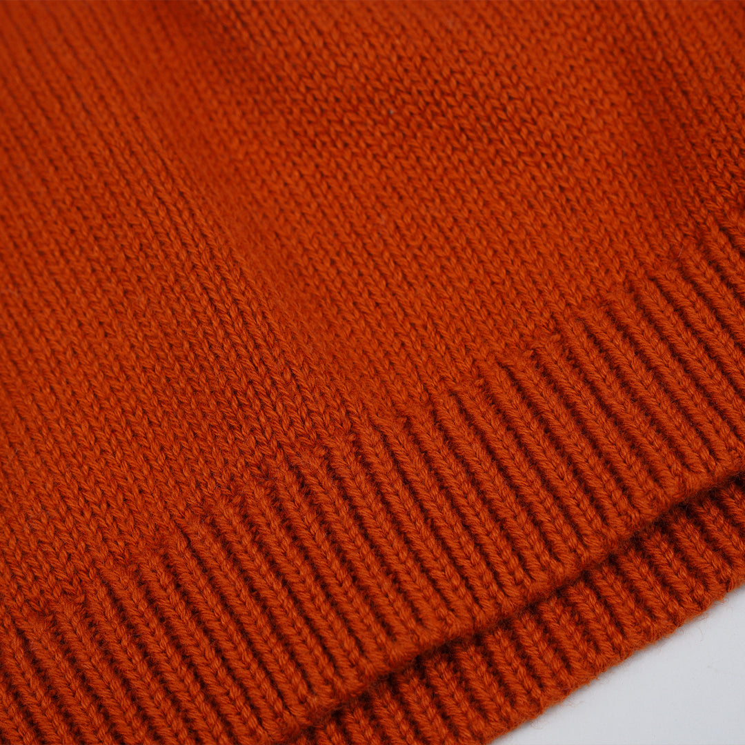 Poney Girls Brown Long Sleeve Jacquard Cable Knit Sweater