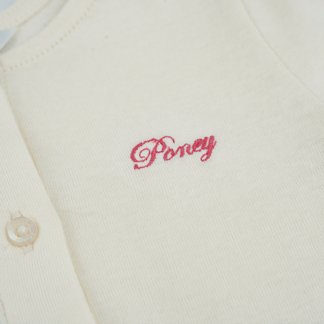 Poney Girls White Flowery Gathered Detail Short Sleeve Dress