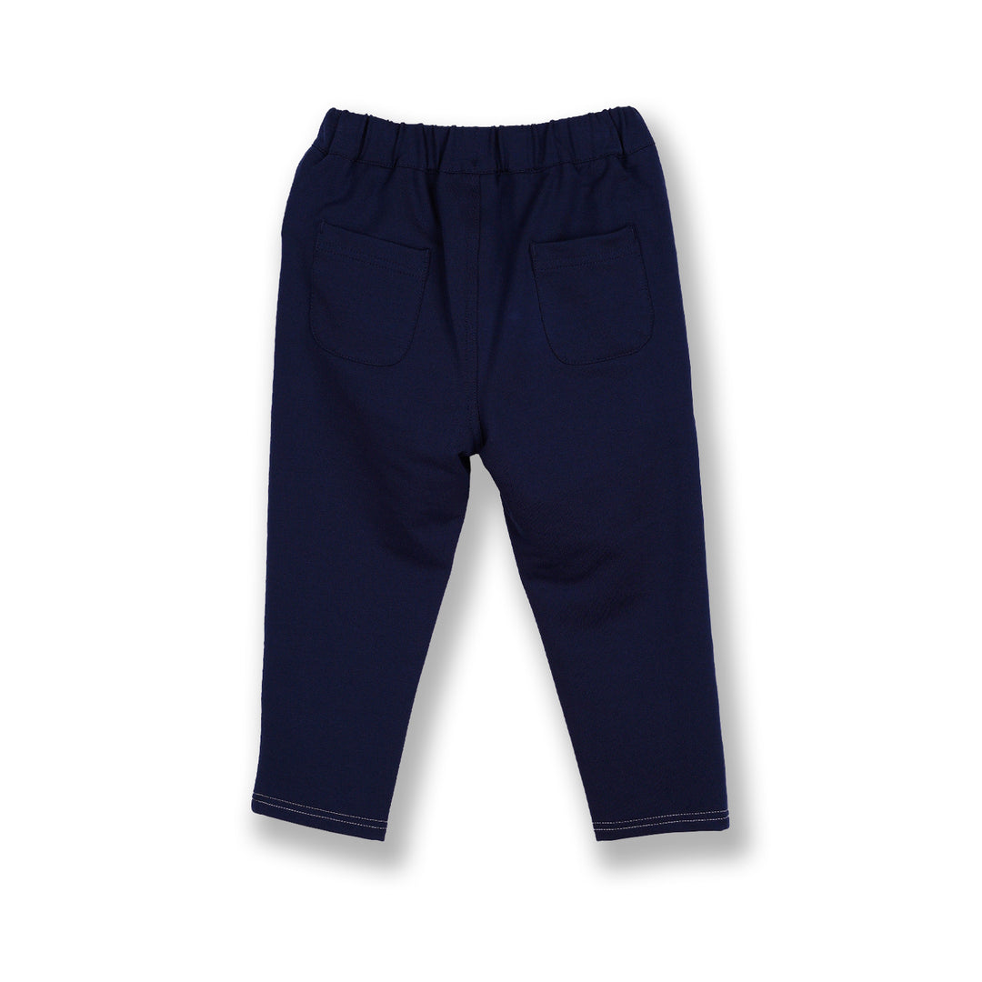 Poney Girls Navy Buttoned Long Pants