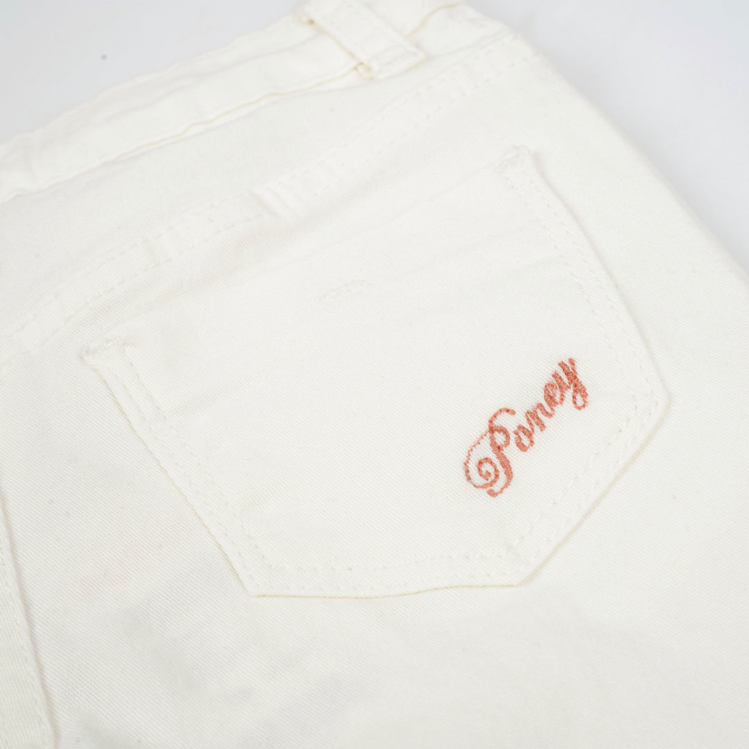 Poney Girls Cream Capri Slim Pants