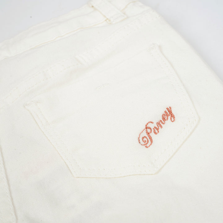 Poney Girls Cream Capri Slim Pants