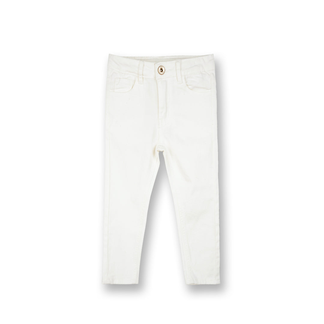 Poney Girls Cream Capri Slim Pants