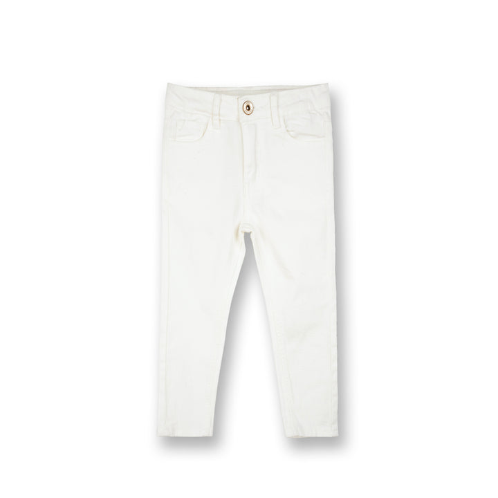 Poney Girls Cream Capri Slim Pants