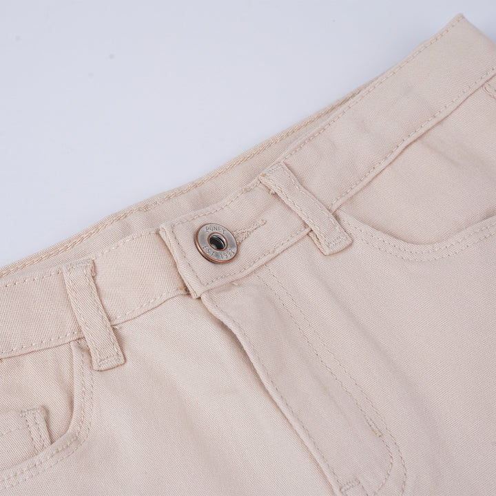 Poney Girls Lt. Khaki Slim Capri Pants