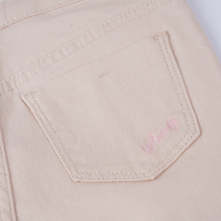 Poney Girls Lt. Khaki Slim Capri Pants