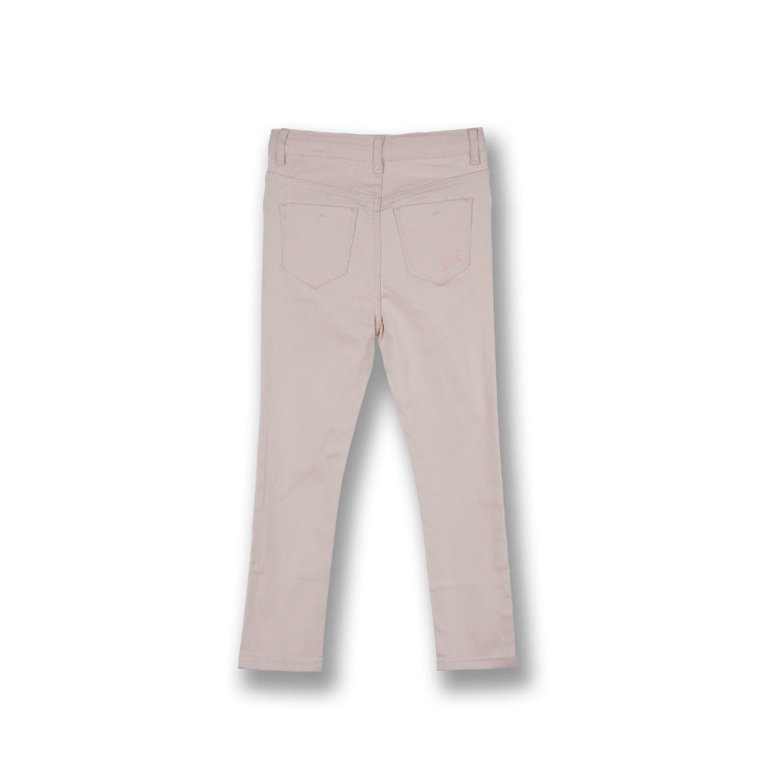 Poney Girls Lt. Khaki Slim Capri Pants