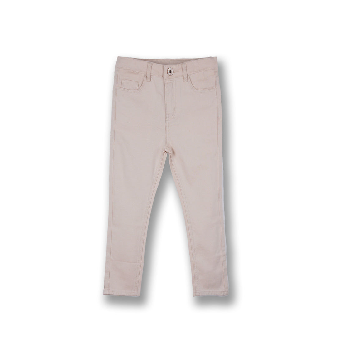 Poney Girls Lt. Khaki Slim Capri Pants