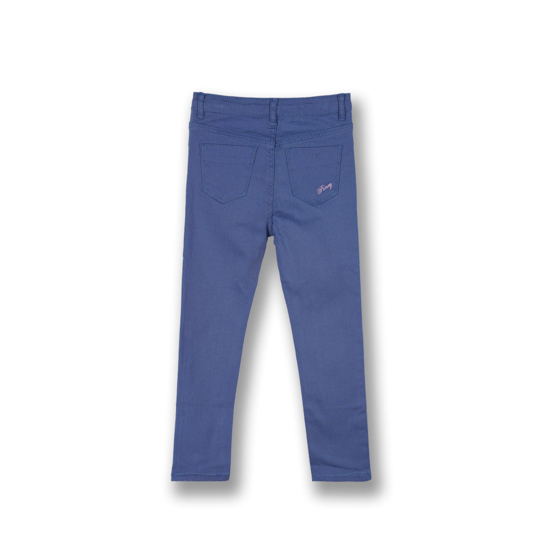 Poney Girls Dark Blue Capri Slim Pants