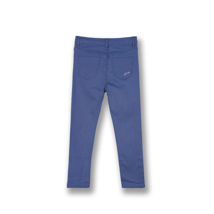 Poney Girls Dark Blue Capri Slim Pants