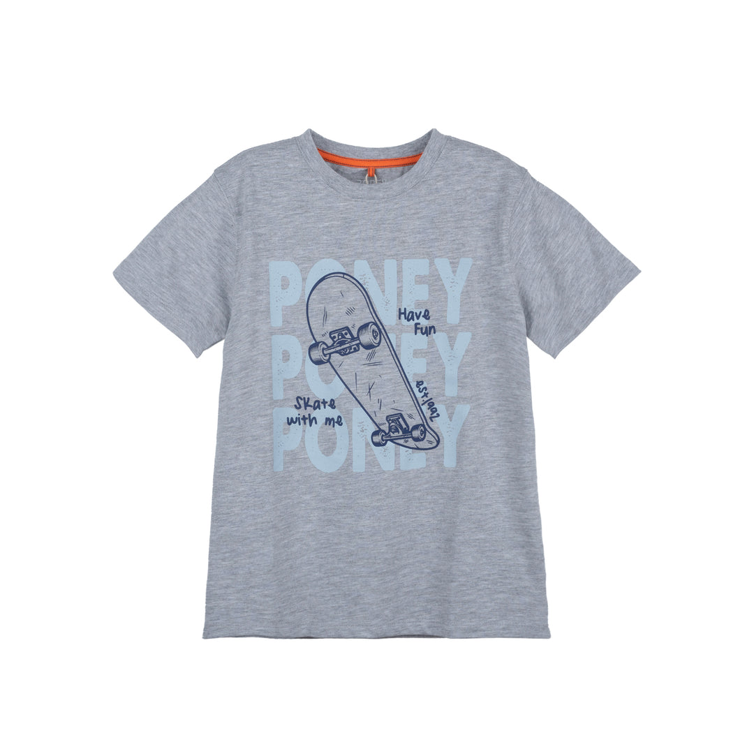 Poney Boys Melange Poney Skate Short Sleeve Tee