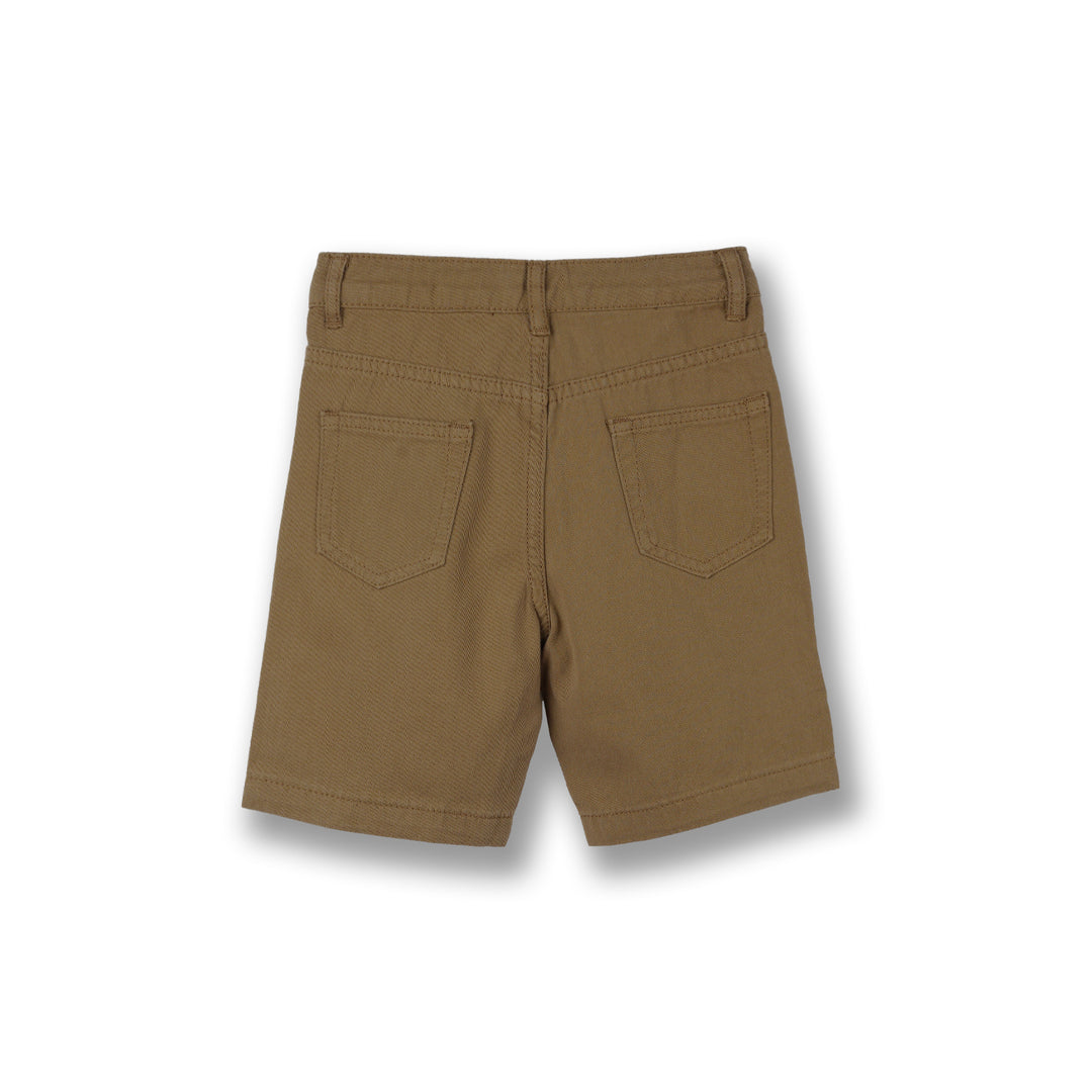 Poney Boys Brown Basic Chinos Short Pants 2230126